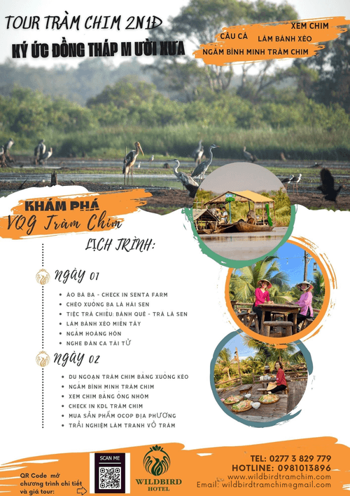 TOUR TRÀM CHIM 2N1Đ - KÝ ỨC ĐỒNG THÁP
