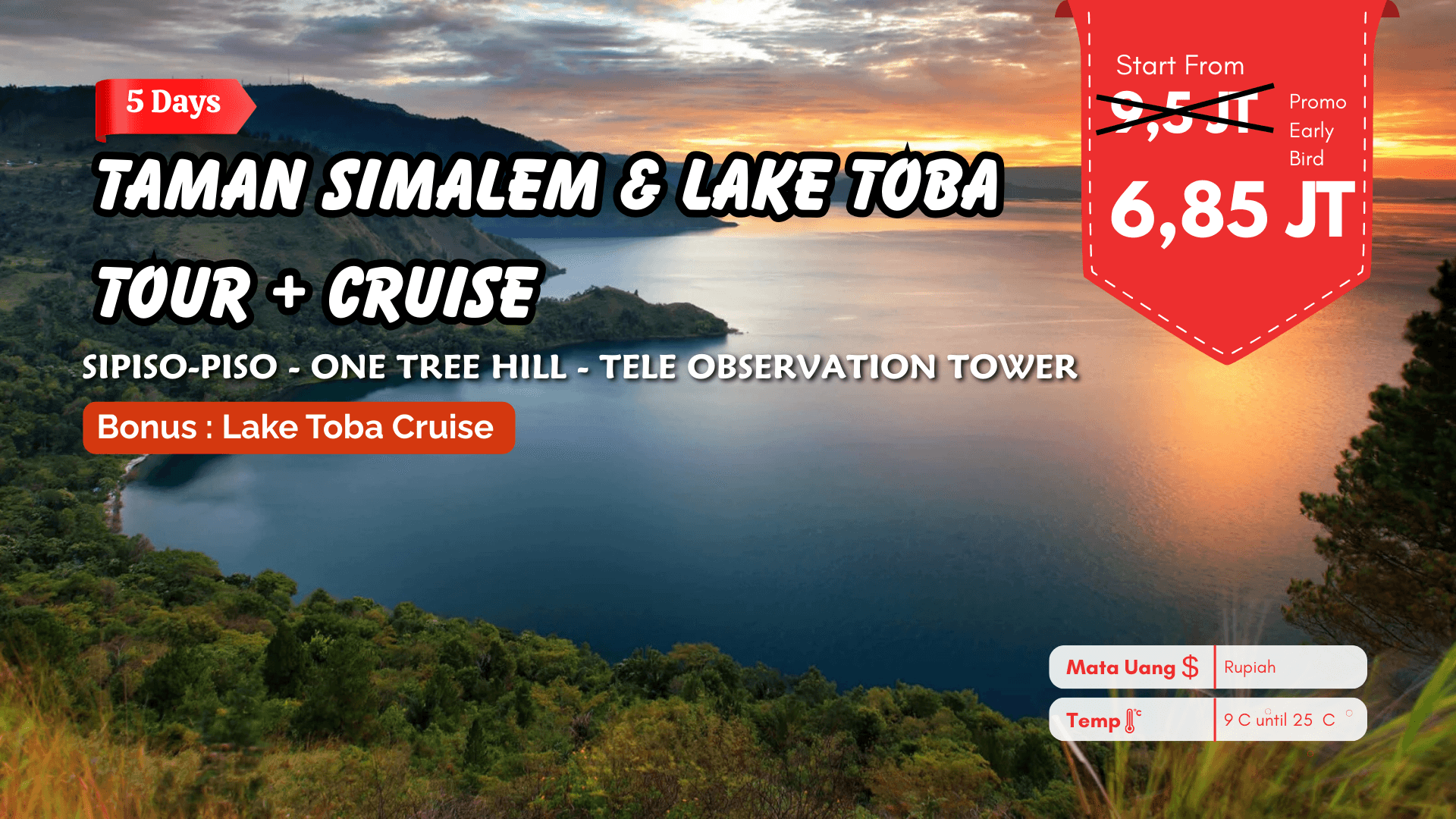 5 HARI 4 MALAM TAMAN SIMALEM & DANAU TOBA TOUR + CRUISE - Image - 4583
