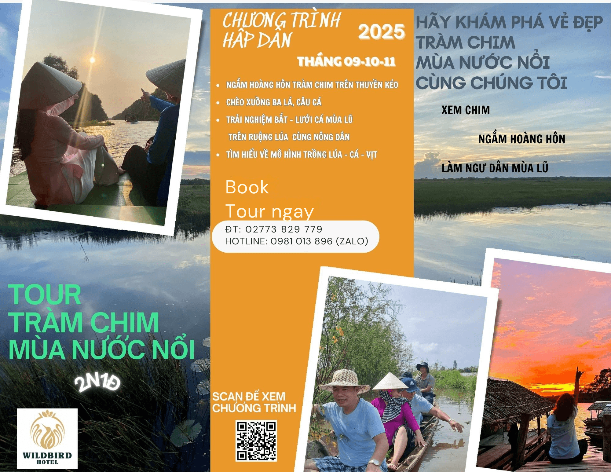 TOUR TRÀM CHIM - VỀ QUÊ MÙA NƯỚC NỔI 2N1Đ