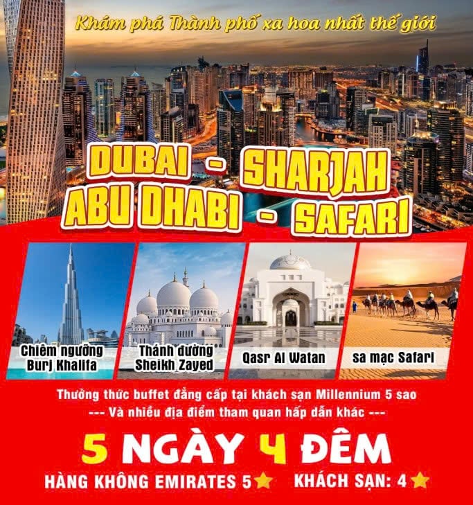 DUBAI – SHARJAD - ABU DHABI – SAFARI