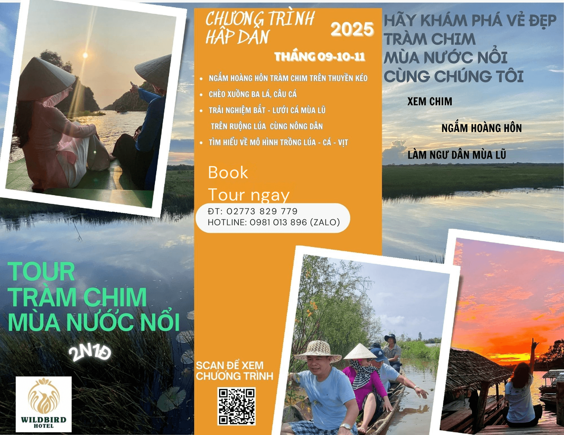 TOUR TRÀM CHIM - VỀ QUÊ MÙA NƯỚC NỔI 2N1Đ