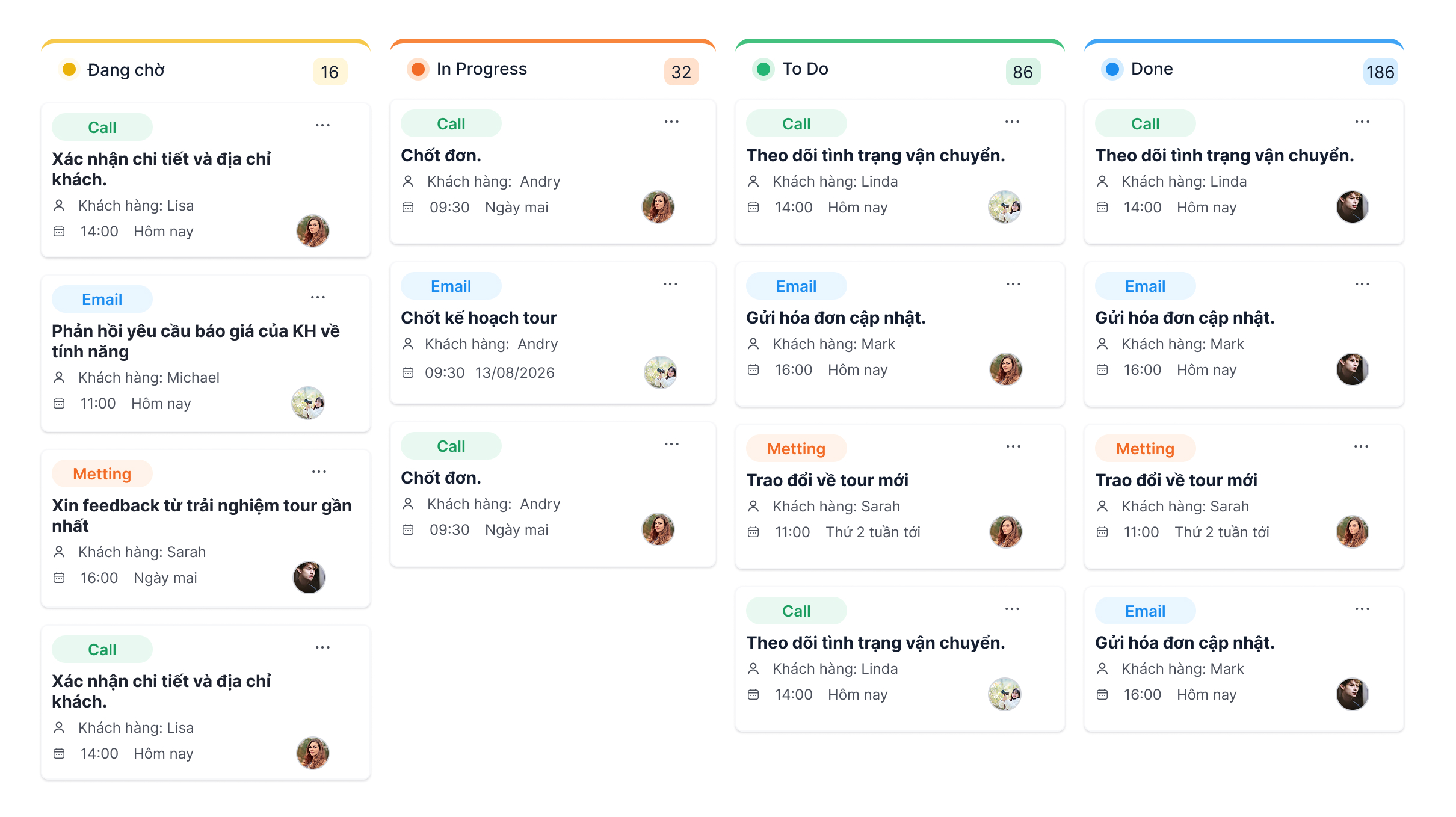 CRM Tasks UI